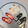 Sneakers Girls Patent Leather Mary Jane Shoes for Kids Button Princess Children Flats Square Toe Dance Dress 1R 230811