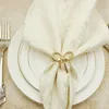 Storage Bags 12 Pcs Simple Golden Napkin Ring Butterfly Bow Tie Buckle El Restaurant Mouth Cloth Metal