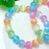 Brangle Couleur naturelle Sélénite Crystal Gemstone Bracelet Mineral String Femme Amulet Bijoux Guérison Cadeau 1pcs 8/10 mm