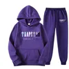 Trapstar Tracksuit Men's Hoodie Sports Set Fashion Rainbow Plush Embroidery Fleece Sweatshirt Sweatpants HKD230725