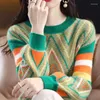 Sweaters de mujeres Mujeres Pure Cashmere Lana Knitwear suéter O-cuello de linterna
