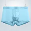 Underpants Men's Panties Ice Silk Underwear Mesh Boxershorts Men Boxer Ropa Interior Hombre Calzoncillos Breathable Bamboo Hole Large Size 230812