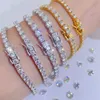 Bijoux de créateurs 3 mm 4 mm 5 mm 6 mm Iced Out Moissanite 10k Solid Gold Hip Hop Bijoux Luxury VVS Diamond Tennis Chaîne de tennis