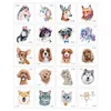 Tatuaggi temporanei da 20 pezzi set da cartone animato per bambini trucco per la festa gatto cane unicorno body arte adesivi usa e getta 230812
