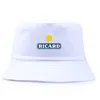 Cappelli larghi brim -cappelli per secchio ricard bob reversibili cappelli bianchi rosa bianchi unisexe women cotone ricard pescerman caps chapeau sun hat 230306