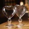 Wijnglazen transparant hartvormige glazen glazen thuisfeest Decoratie Water liefde beker