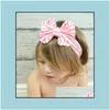 Thanksgiving speelgoed voorraden Haaraccessoires Kids Girls Big Bow Headwrap Band Baby Girl Cotton Headbands Infant Babies Fashion Hair Dhr1p