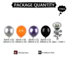 Autres fournitures de fête d'événement 114pcs Silver Purple Chrome Balloons métalliques Garland Arch Orange Ball Ball Ghost Foil Ballon Halloween Party décorations 230812