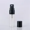 2ml 2.5ml 3ml Clear Spray Bottle Empty Glass Container with Black Silver Gold Pump Sprayer JL1902