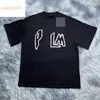 Pa flamme lettres motif imprimé coton col rond ample polyvalent mode décontracté hommes et femmes t-shirt