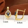 Orecchini a cerchio FACCHIO MARQUISE CUTTO FLOORE BLUSE REALE PER DONNE DONNA COLORE GOLD INTALY ZIRCON OREA DELLA CUSTRA GIOCHI