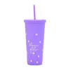 Mugs 700ML PLASTIC CUP 2023 Environmentally Friendly Double Layer AS With STRAW Creative Fashion Pattern Prototype Summer Lady