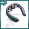 CKEYIN Electric Vibration Neck Massager EMS TENS PULSE MINT Sårhet Relief Hot Compress Cervical Massage Device Electrode Pads HKD230812