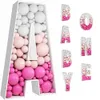 Andra evenemangsfestleveranser 915 cm Giant Letter Balloon Filling Box Birthday Figure Wedding Festival Decor Baby Shower Baloon Mosaic Frame 230812