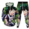 Men's Tracksuits Men Tracksuit Japanese Boku No Academia Anime Print My Hero Academy 3D Hoodiestrousers 2PCSset Mulheres Casual Casual SP-6XL 230812