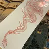 Temporary Tattoos Red Dragon Big Size Tattoo Stickers for Men Women Arm Body Art Waterproof Fake Tatoos Tatuajes Temporales Decal Tatto 230812