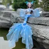 Dolls 17 inch BJD Mermaid Doll 13 gewrichten Beweegbaar Zwemmen Visstaart Bad Toy Girl Cadeaus Kerstmis 230811