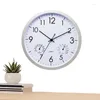 Wall Clocks Outdoor Clock Waterproof With Hygrometer Large Retro Silent Weatherproof For Patio Pool