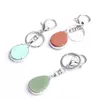 Schlüsselanhänger Naturstein Rosenquarz Tiger Opal -Kristall -Achat für DIY Key Ring Chain Schmuckzubehör