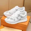 Kör bort sneaker män canvas damier mönster tekniska foder män sko gummi handgjorda gummi yttersula lyxiga designer sport casual skor 05