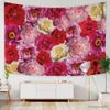 Tapisserier Vackra Rose Bush Tapestry Wall Hanging Romantic Fresh Style Tapestry Wedding Bakgrund R230812