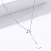 Everfast Wholesale 10pc/Lot Hollow Star Moon Stali Stael Wisiant Naszyjnik Meteor Charms for Women Kids Korean Fashion Biżuter