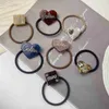 Saç Kauçuk Bantları Tasarımcı Gelişmiş Asetik Asit İpi Diamonds Mektup Aşk Headrope Rhinestone Yüksek Elastik Tie Band Kadın Aksesuarları Biev