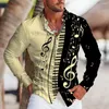 Erkekler Sıradan Gömlek Gömlek Grafik Baskıları Pano Knitler Taşıyıcı Açık Sokak Uzun Kollu Düğme Baskı Giyim Giyim Giyim Tropikal Moda