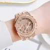 Donne dorate di moda orologi di gioielli set classici orologio da polso di lusso Roma Diamond Quartz Set Watch and Bracciale