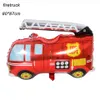 Decoration Construction Foil Balloon Excavator Firetruck Tractor Balloons Boys Gifts Birthday DIY Decorations Kids Toys