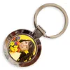 Keychains 10pcs / lot de la sublimation vierge Forme de cercle métal