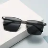 Sonnenbrille Polarisierte Männer Business Sonnenbrille Trend Pilot Luxus Steampune Eyewear Legierung Brillen Square Shades