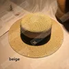 23SS Straw hat bijen grote rand hoeden gemonteerde designer caps emmer hoed vrouwen hoeden heren heren zomer buitenstrand