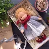 Dockor 30 cm En Waldorf Doll kallas också Steiner Handmade Kawaii Children's Christmas Gift -artiklar Boxade 230811