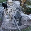 Andra evenemangsfest levererar 20g Halloween Scary Party Decor Stretchy Spider Web Cobweb Cotton Horror Halloween Decoration for Bar Haunted House Scene Props 230812