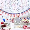 その他のイベントパーティー用品7月4日愛国的なパーティーペナントバナーセットアメリカ独立記念日