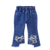 Jeans de Jeans para niños Pantalones para niños Rompers para niña Spring Autumn Solid Kids Baby Long Pant Girl Jumpsuit 230812