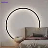 벽 램프 서클 스콘 스콘 라이트 배경 장식 현대 간단한 예술 디자인 거실 소파 조명 장식을위한 LED