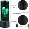 Color Changing Aquarium Tank Simulation Relaxing Mood Jellyfish LED Night Light Lamp in Bedroom for Boys Girls Birthday Gifts HKD230812