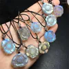 Charms Natural Labradorite Sunflower Pendant Jewelry Diy Necklace Healing Fashion Gift Crystal Beads Reiki Gemstone 1pcs