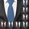 Boyun bağları Moda kot pantolon erkekler için boyun bağları 6cm sıska denim pamuk bağları rahat katı kravat ekose n gravata iş takımları kravat 230811