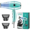 Secas de cabelo VGR V452 20002400W MOTOR AC DE ALTA VELOCIDADE DE VELOCIDADE SALON ELECTRIC SCEER com bico de concentrador 230812