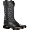 Boots Fashion Mens broderade ärm Vintage Unisex Midcalf Cowboy Leather Medium Combat Platform Shoes 230811