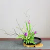 Flores decorativas Flores Arranjo floral Ikebana Pin Pot Flowerpotfixing estilo japonês Kenzan Chinese Organing Mini cerâmica