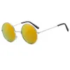Metal runda för män och kvinnors prins plattglasögon färg reflekterande solglasögon
