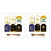 Gift Wrap 2023 48/96 Sets Ramadan Tags Moon Star Box Package Hanging Labels With String For Eid Mubarak Muslim Party Favors