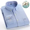 Heren DRIVE SHIRTS HIENS VIEND SHIRT 100% Pure katoen Oxford Lange mouw Veer Casual gestreepte vaste dagelijkse Daily Shirts Button-Down Collar Big 7XL 230811