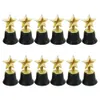 Collectable 12Pcs Award Golden Mini Trophy Prizes Decor Plastic Reward Kindergarten Kids Gift Awards with Black Base 230811