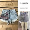 Damesjeans Cotton House Ladies Franimed Denim Shorts Summer High Taille Classic Retro Blue Wide Leg Pants 2023 Kwaliteit