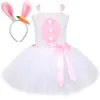 Abiti da ragazza NABINA BASCHI Abito da coniglietto di Pasqua per bambini per bambini costumi di cosplay di coniglio Costumi per bambini Girl Birthday Cesti